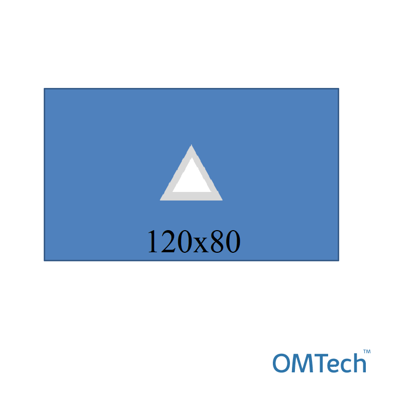 Покриття операційне OMTech™ для стоматології №2 120см х 80см з адгезивним трикутним операційним полем 15см х 15см х 15см (СМС - 35 г/м2), стерильне
